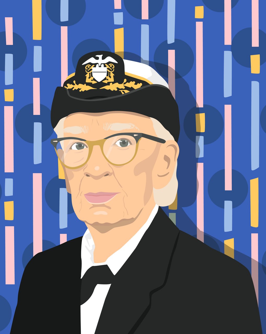 Portrait of Grace Hopper, one of the programmers of IBM's Mark1 computer