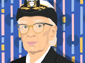 Portrait of Grace Hopper, one of the programmers of IBM's Mark1 computer