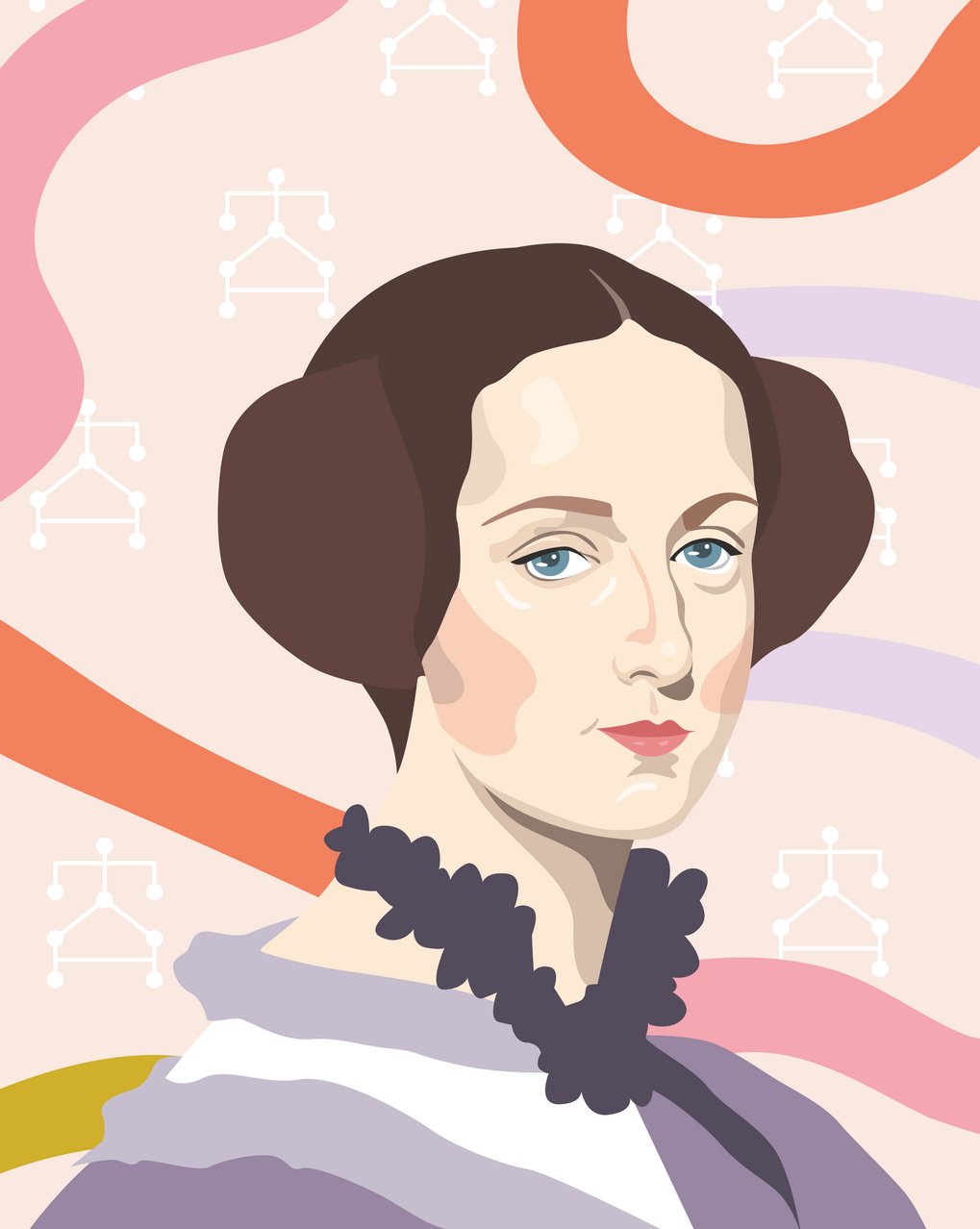 Ein Portrait der Mathematikerin Ada Lovelace.