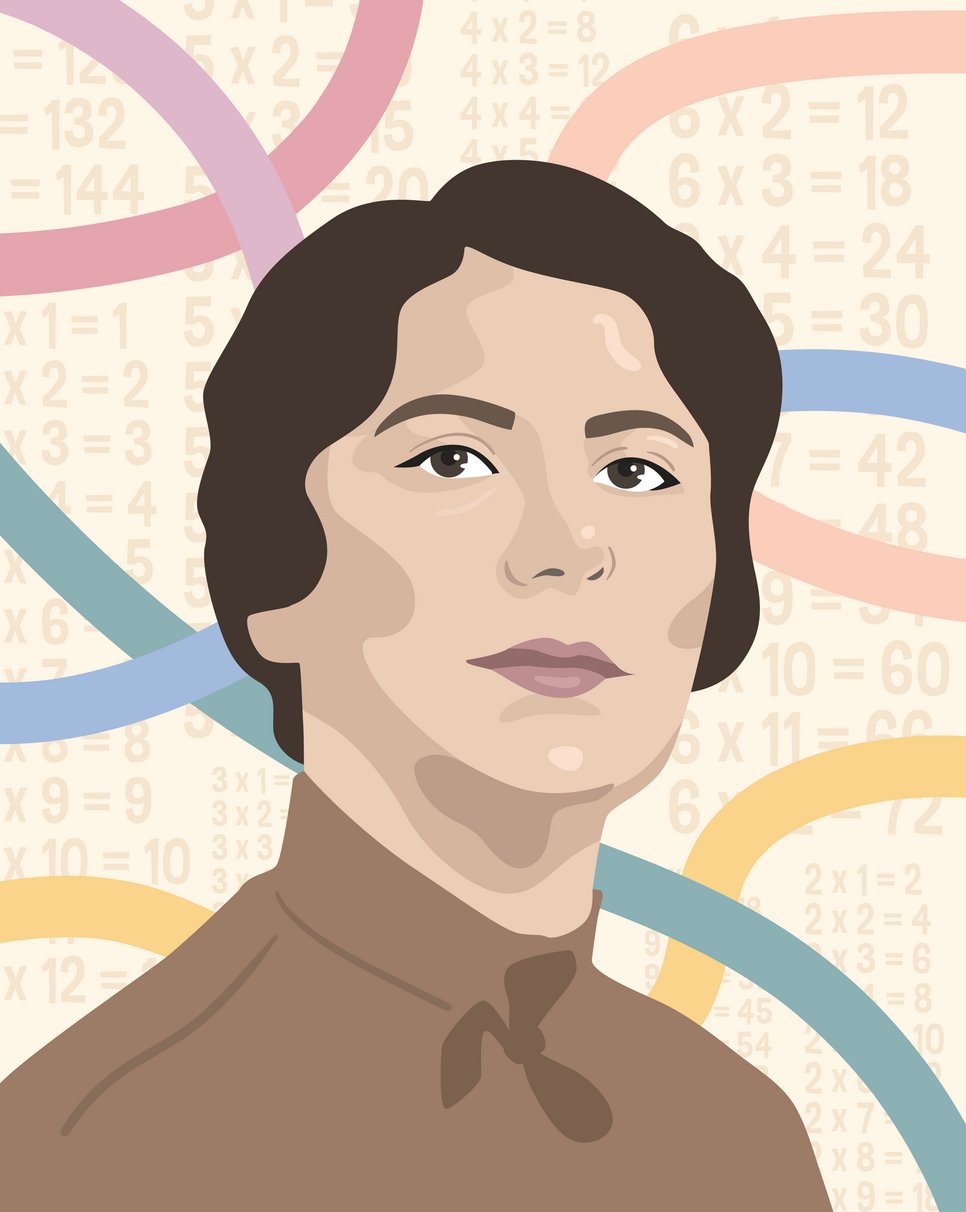 A portrait of the mathematician Gertrude Blanch.